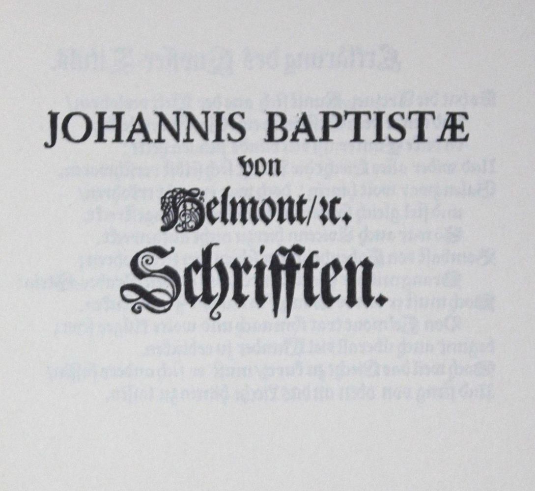 Große Abbildung Nr.1: 127-236 Knorr von Rosenroth,C. u. (J.B.v.Helmont).: (Aus der Sammlung Professor Dr.Dr.Johannes Büttner Teil 1)