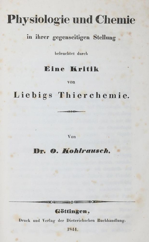 Große Abbildung Nr.1: 127-240 Kohlrausch,O.: (Aus der Sammlung Professor Dr.Dr.Johannes Büttner Teil 1)