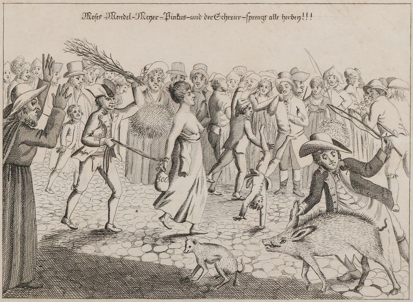 Große Abbildung Nr.1: 127-2468 Antisemitische Darstellung.: (Varia, Judaica)