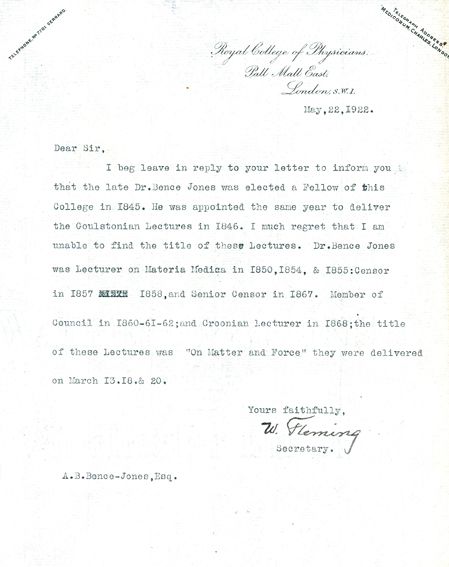 Große Abbildung Nr.1: 127-25 Bence Jones, Henry,: (Aus der Sammlung Professor Dr.Dr.Johannes Büttner Teil 1)