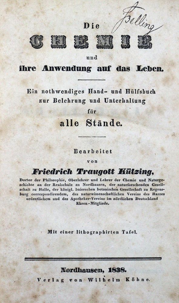 Große Abbildung Nr.1: 127-260 Kützing,F.T.: (Aus der Sammlung Professor Dr.Dr.Johannes Büttner Teil 1)