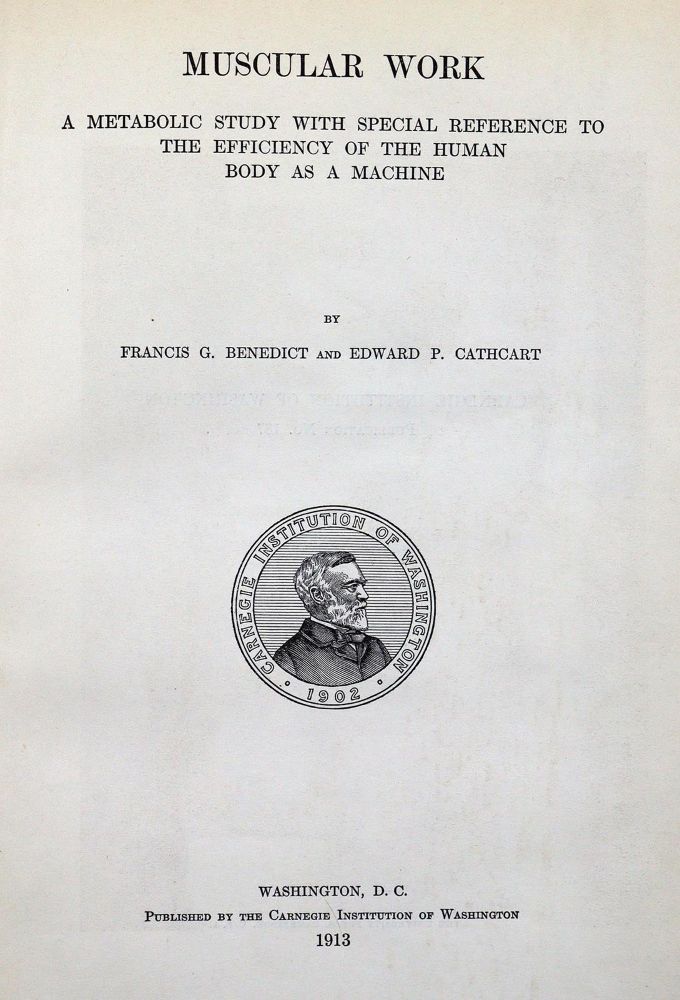 Große Abbildung Nr.1: 127-27 Benedict,F.G. u. E.P.Cathcart.: (Aus der Sammlung Professor Dr.Dr.Johannes Büttner Teil 1)