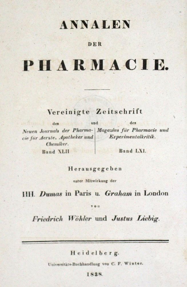 Große Abbildung Nr.1: 127-286 Liebig,J.v.: (Aus der Sammlung Professor Dr.Dr.Johannes Büttner Teil 1)