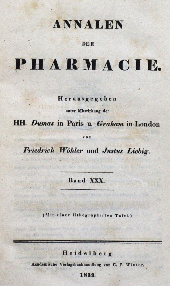 Große Abbildung Nr.1: 127-287 Liebig,J.v.: (Aus der Sammlung Professor Dr.Dr.Johannes Büttner Teil 1)