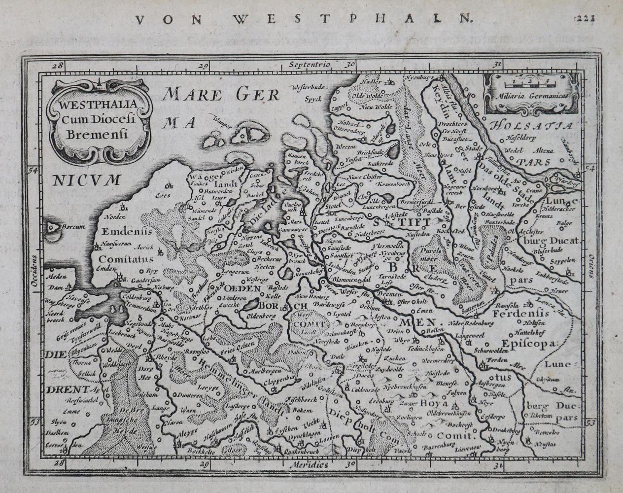 Große Abbildung Nr.1: 127-2878 Westphalia cum Diocesi Bremensi.: (Deutschland, Westfalen)