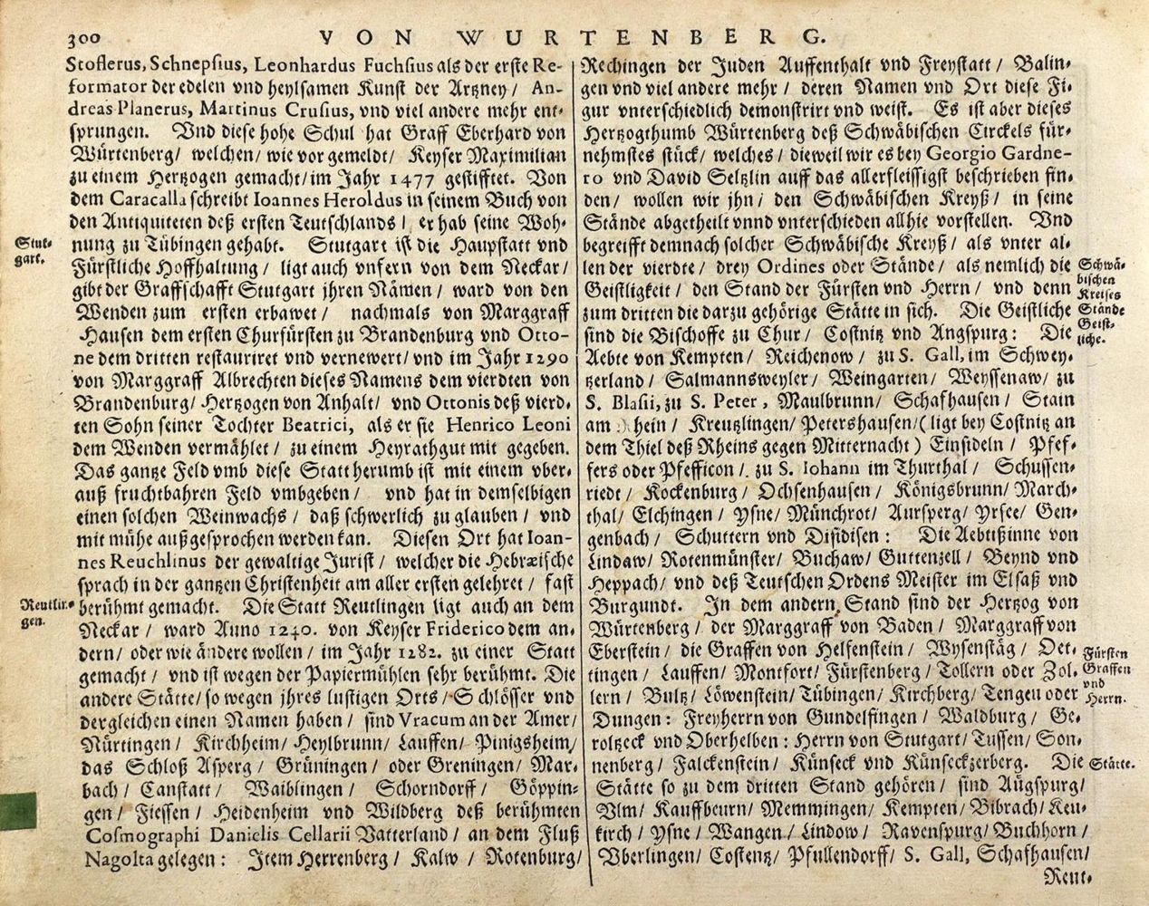 Große Abbildung Nr.2: 127-2885 Wirtenberg Ducatus. - Totius Sveviae (...).: (Deutschland)