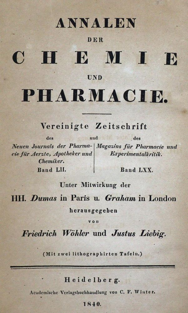 Große Abbildung Nr.1: 127-290 Liebig,J.v.: (Aus der Sammlung Professor Dr.Dr.Johannes Büttner Teil 1)