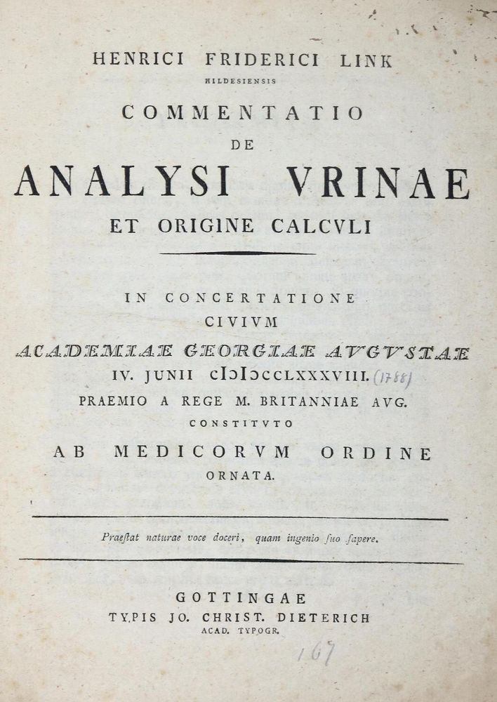 Große Abbildung Nr.1: 127-293 Link,H.F.: (Aus der Sammlung Professor Dr.Dr.Johannes Büttner Teil 1)