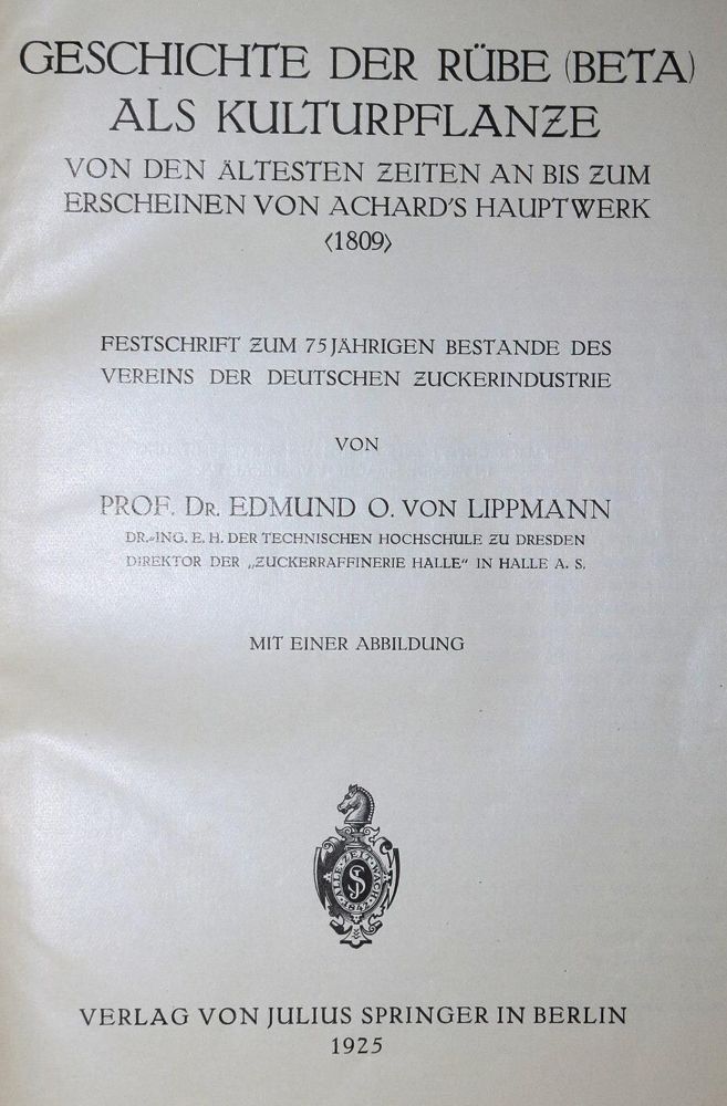 Große Abbildung Nr.2: 127-294 Lippmann,E.O.v.: (Aus der Sammlung Professor Dr.Dr.Johannes Büttner Teil 1)