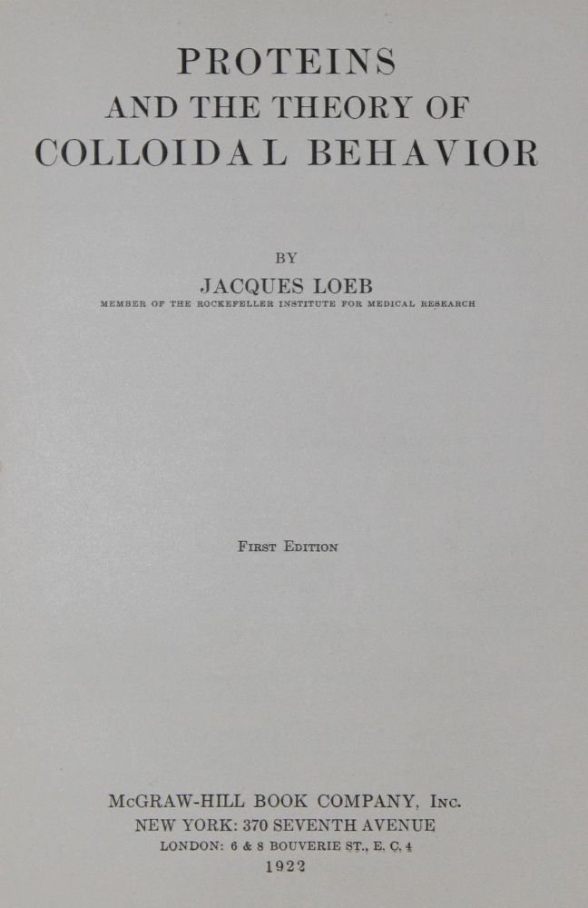 Große Abbildung Nr.1: 127-296 Loeb,J.: (Aus der Sammlung Professor Dr.Dr.Johannes Büttner Teil 1)