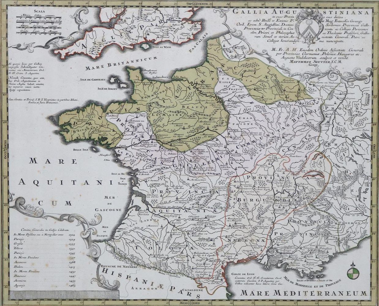 Große Abbildung Nr.1: 127-2965 Augustinerordenskarte.: (Ausland, Frankreich)