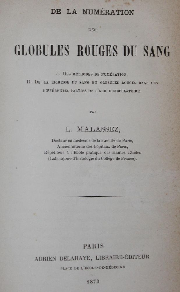 Große Abbildung Nr.1: 127-312 Malassez,L.: (Aus der Sammlung Professor Dr.Dr.Johannes Büttner Teil 1)