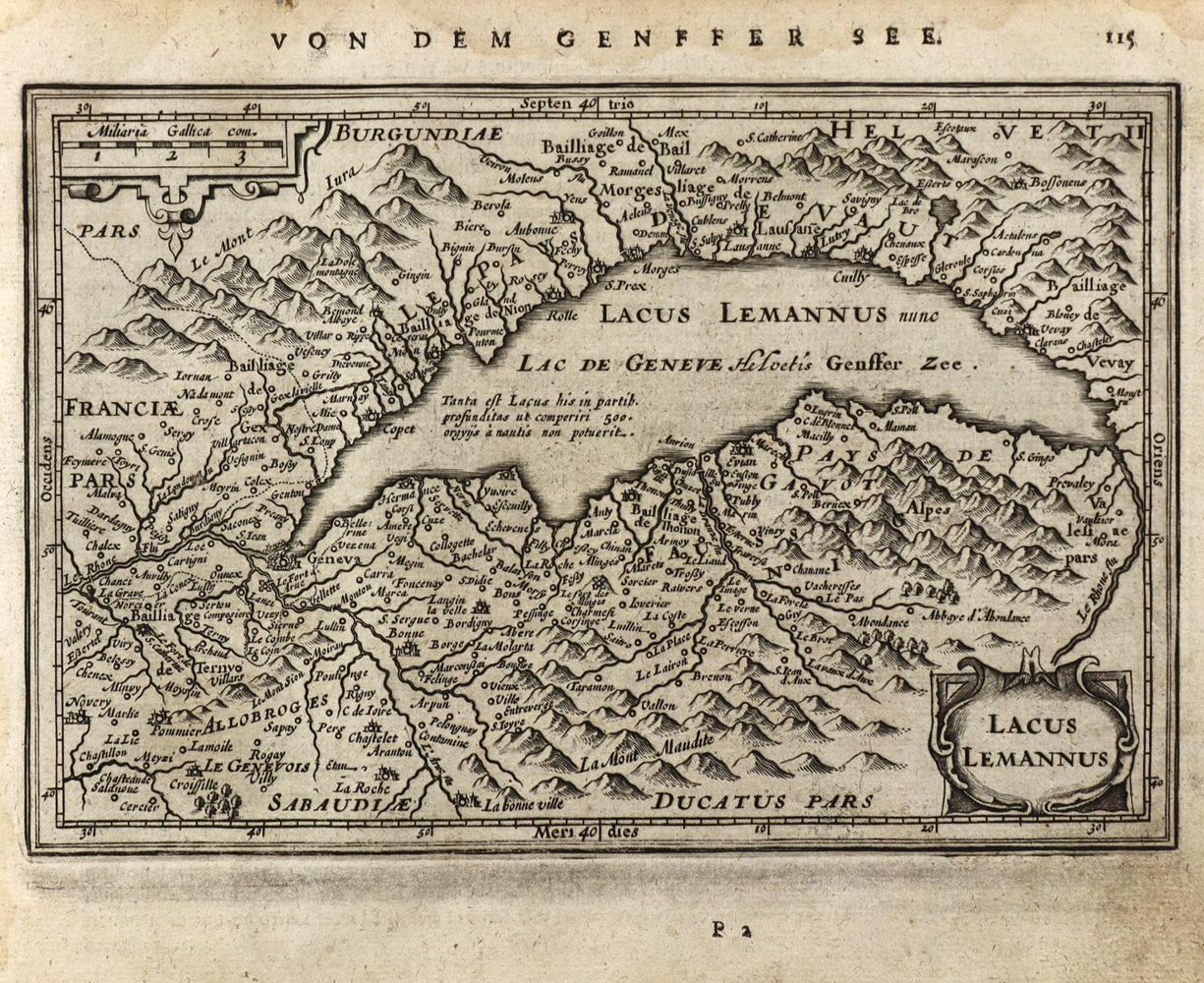 Große Abbildung Nr.1: 127-3131 Lacus Lemannus. - Nova Helvetia tabula. - Zurichou.: (Ausland, Schweiz.)