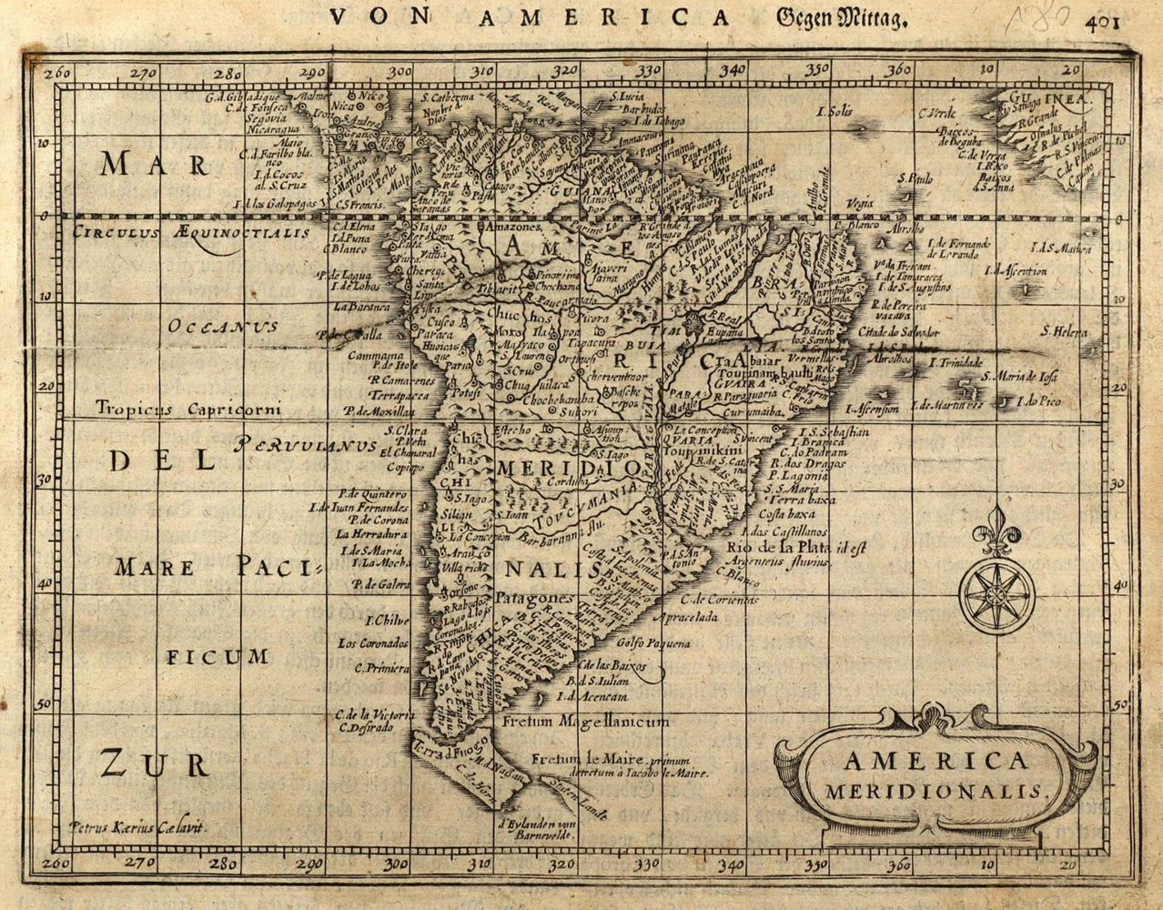 Große Abbildung Nr.1: 127-3148 America Meridionalis.: (Ausland, Südamerika)