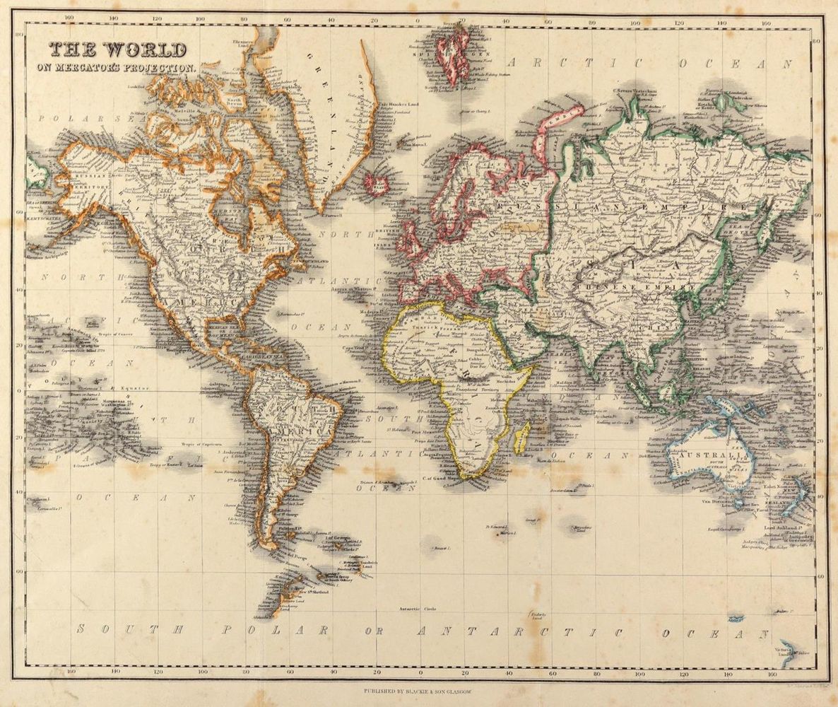 Große Abbildung Nr.4: 127-3173 Weltkarten.: (Ausland)