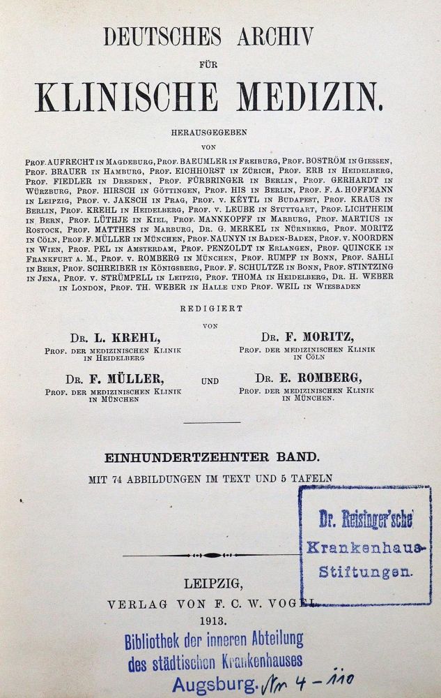 Große Abbildung Nr.3: 127-335 Morawitz,P.: (Aus der Sammlung Professor Dr.Dr.Johannes Büttner Teil 1)
