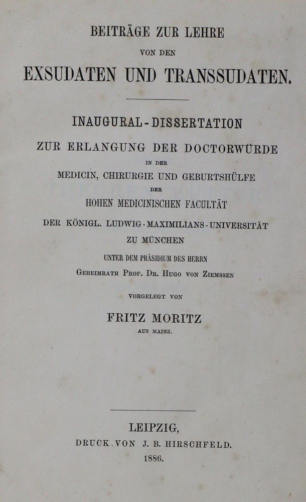 Große Abbildung Nr.1: 127-336 Moritz,F.: (Aus der Sammlung Professor Dr.Dr.Johannes Büttner Teil 1)