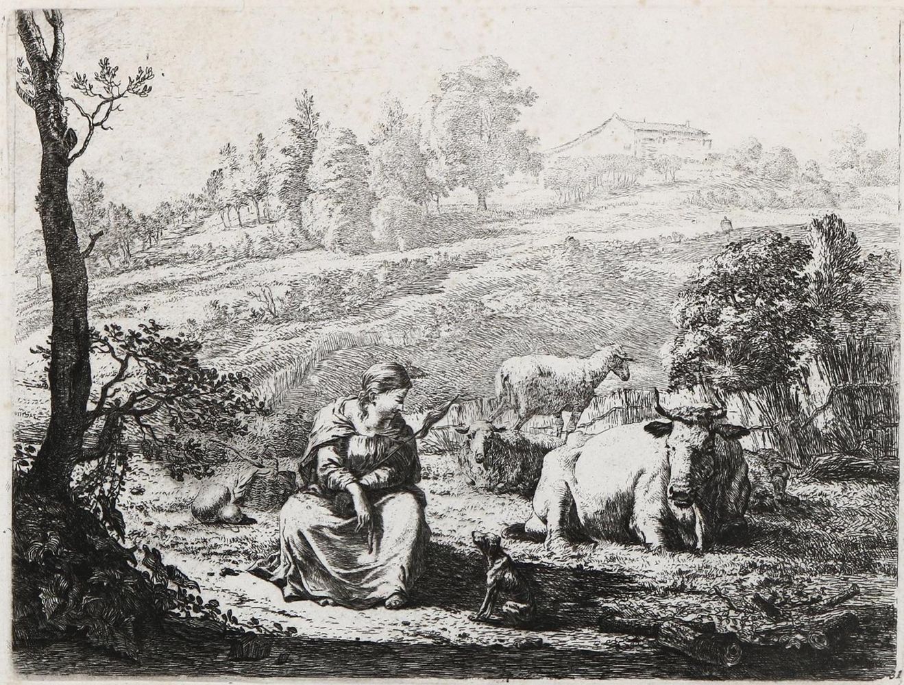 Große Abbildung Nr.2: 127-3372 Dujardin, Karel: (Künstlergraphik)