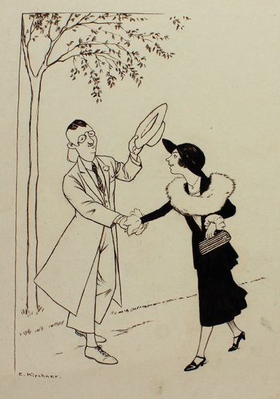 Große Abbildung Nr.3: 127-3443 Kirchner, Eugen: (Künstlergraphik, Fliegende Blätter, Vorzeichnung)