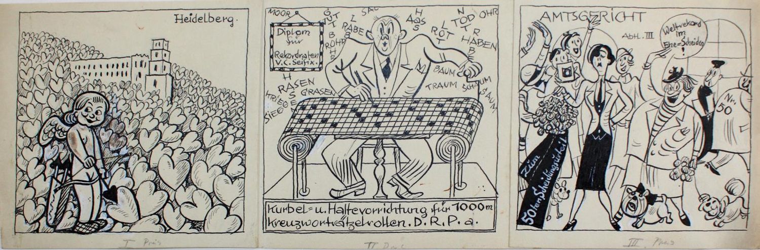 Große Abbildung Nr.2: 127-3444 Konvolut.: (Künstlergraphik, Fliegende Blätter, Vorzeichnung)