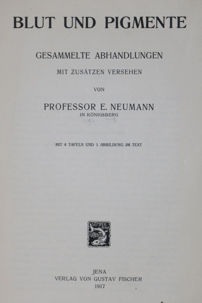 Große Abbildung Nr.1: 127-351 Neumann,E.: (Aus der Sammlung Professor Dr.Dr.Johannes Büttner Teil 1)