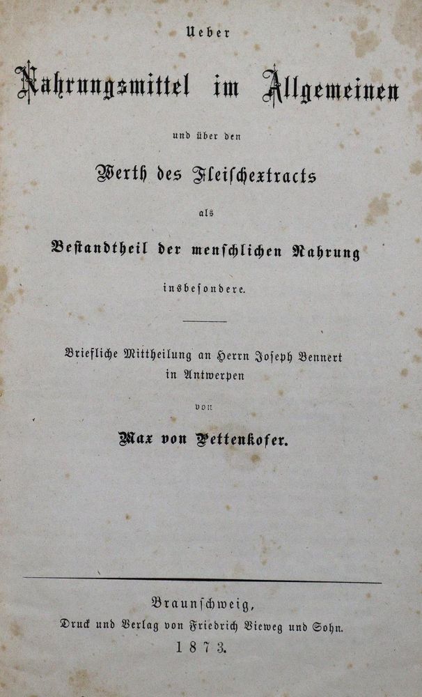 Große Abbildung Nr.2: 127-363 Pettenkofer,M.v.: (Aus der Sammlung Professor Dr.Dr.Johannes Büttner Teil 1)