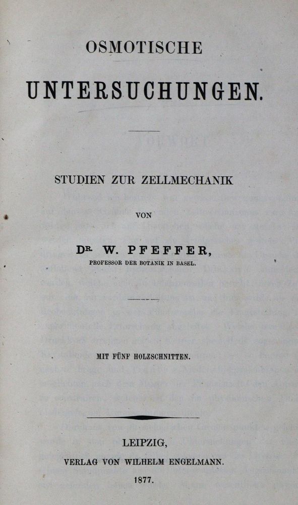 Große Abbildung Nr.1: 127-364 Pfeffer,W.: (Aus der Sammlung Professor Dr.Dr.Johannes Büttner Teil 1)