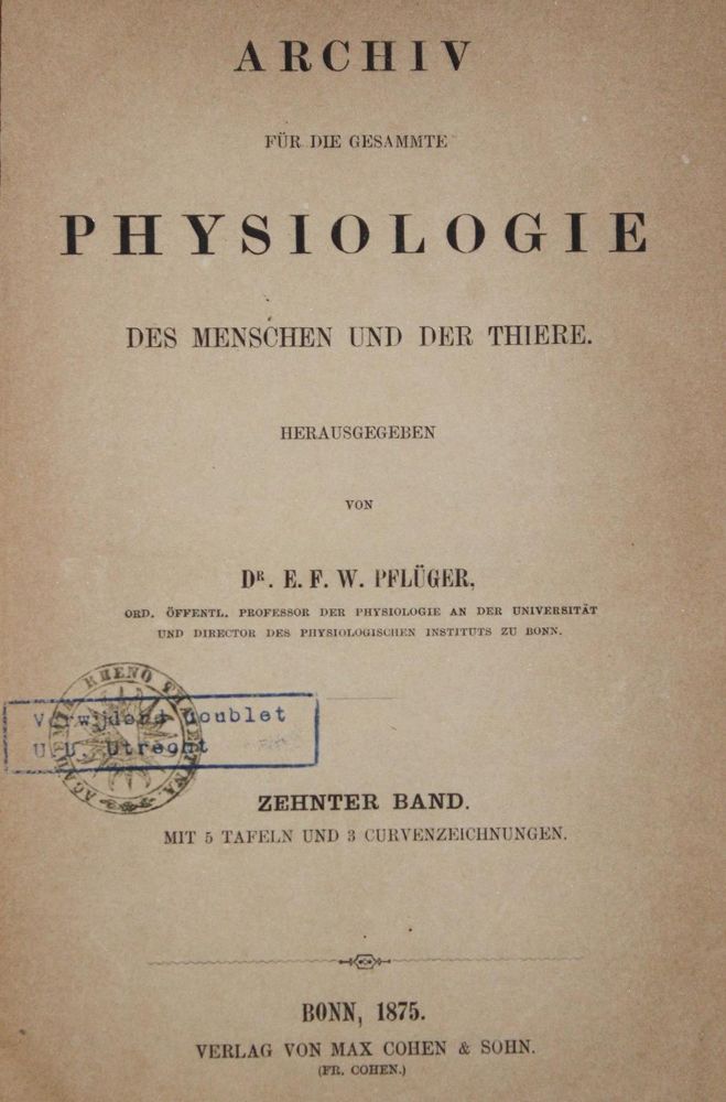 Große Abbildung Nr.1: 127-366 Pflüger,E.: (Aus der Sammlung Professor Dr.Dr.Johannes Büttner Teil 1)