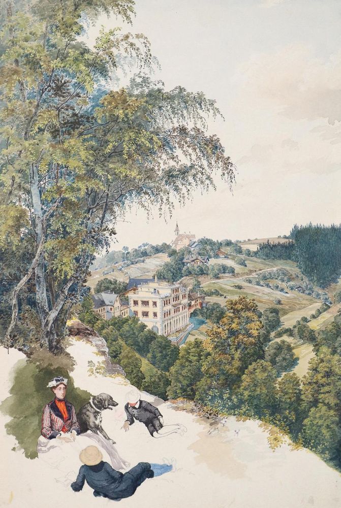 Große Abbildung Nr.1: 127-3763 Landschaftszeichner,: (Künstlergraphik)