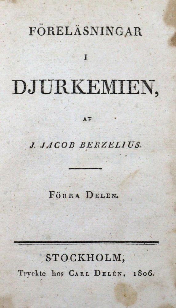 Große Abbildung Nr.1: 127-38 Berzelius,J.J.: (Aus der Sammlung Professor Dr.Dr.Johannes Büttner Teil 1)