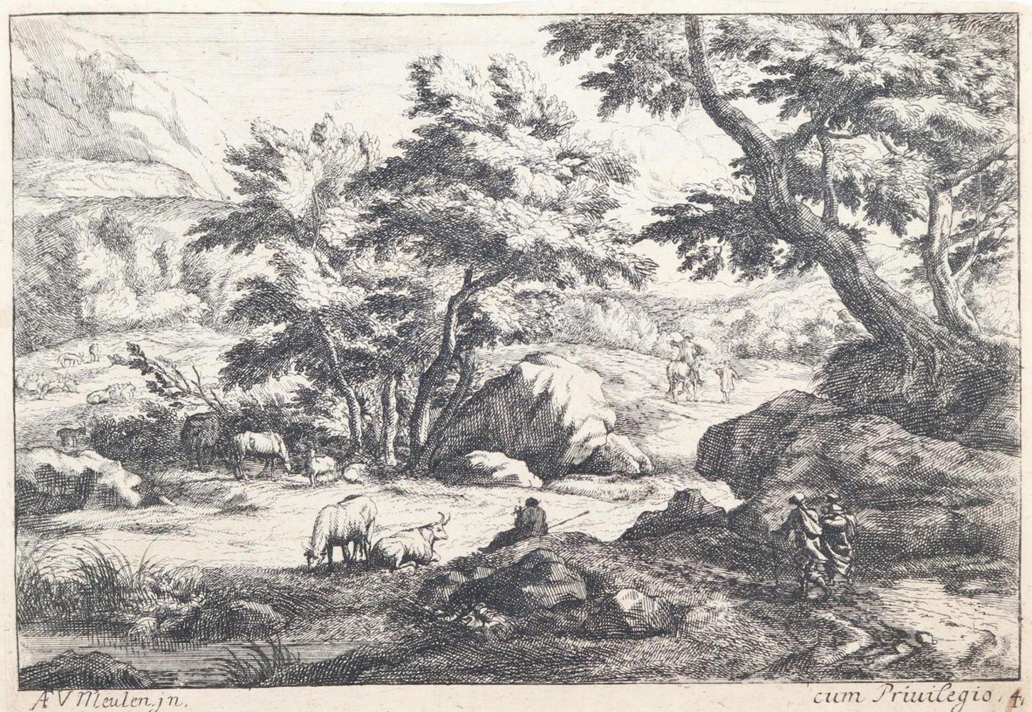 Große Abbildung Nr.2: 127-3858 Meulen, Adam Frans van der: (Künstlergraphik)