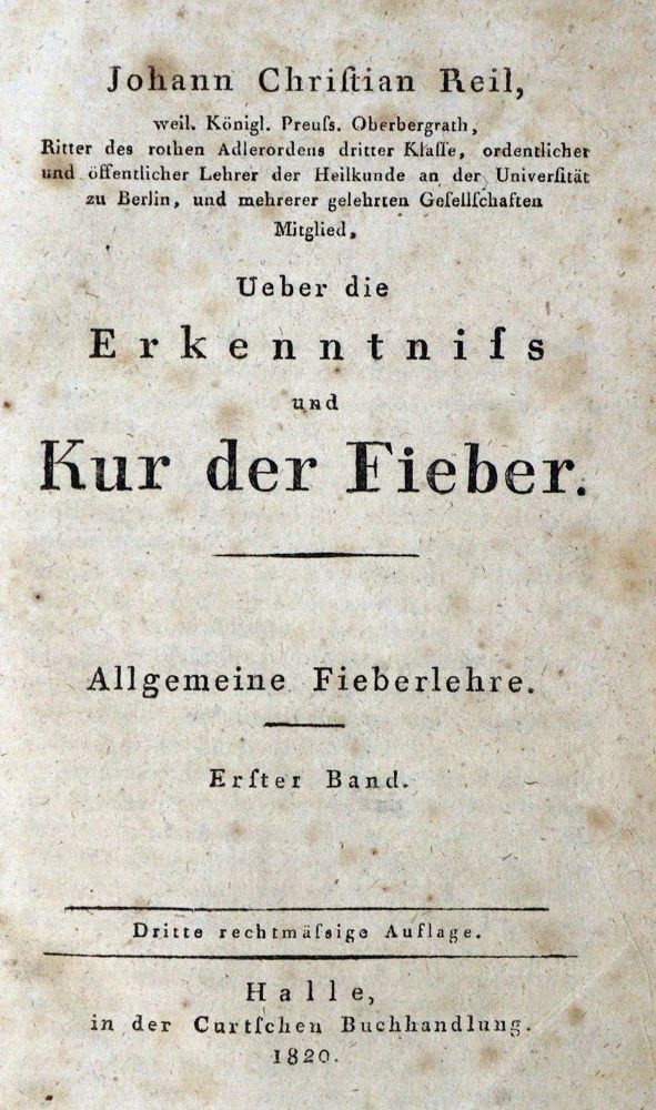 Große Abbildung Nr.1: 127-387 Reil,J.C.: (Aus der Sammlung Professor Dr.Dr.Johannes Büttner Teil 1)