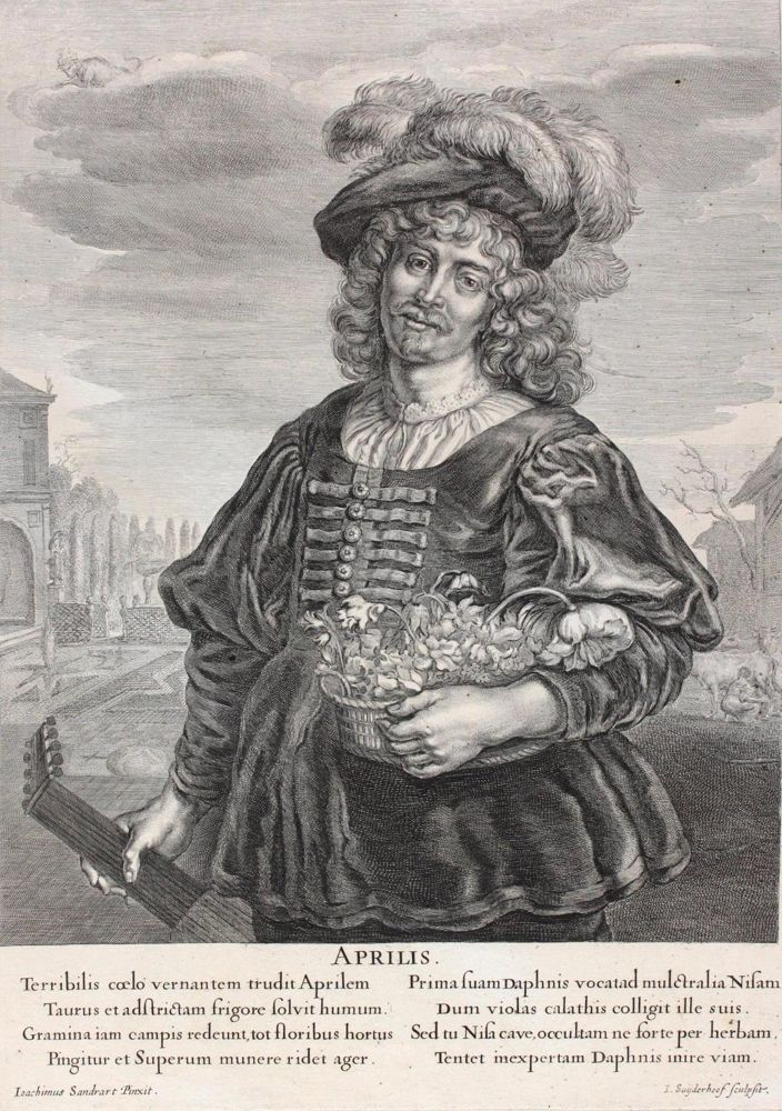 Große Abbildung Nr.1: 127-3877 Suyderhoef, Jonas: (Künstlergraphik, Monatsfolge, April)