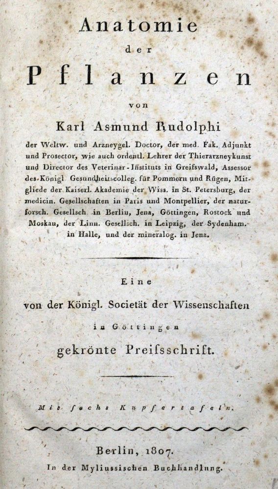 Große Abbildung Nr.2: 127-394 Rudolphi,K.A.: (Aus der Sammlung Professor Dr.Dr.Johannes Büttner Teil 1)