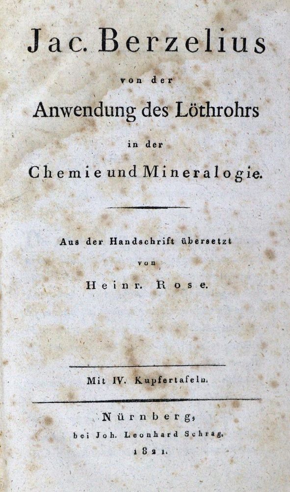 Große Abbildung Nr.1: 127-40 Berzelius,J.(J.).: (Aus der Sammlung Professor Dr.Dr.Johannes Büttner Teil 1)