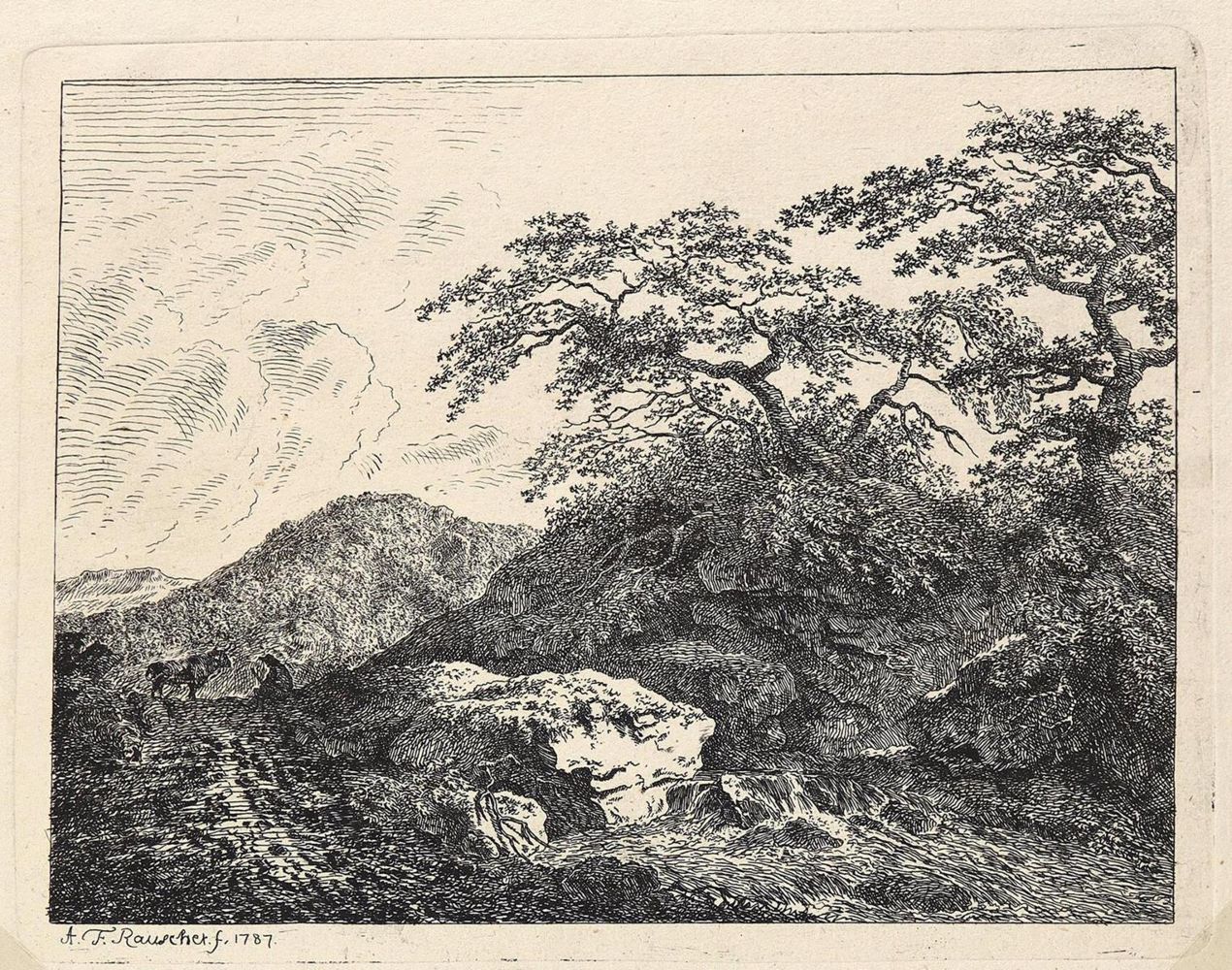 Große Abbildung Nr.1: 127-4012 Rauscher, Johann August Friedrich: (Künstlergraphik)