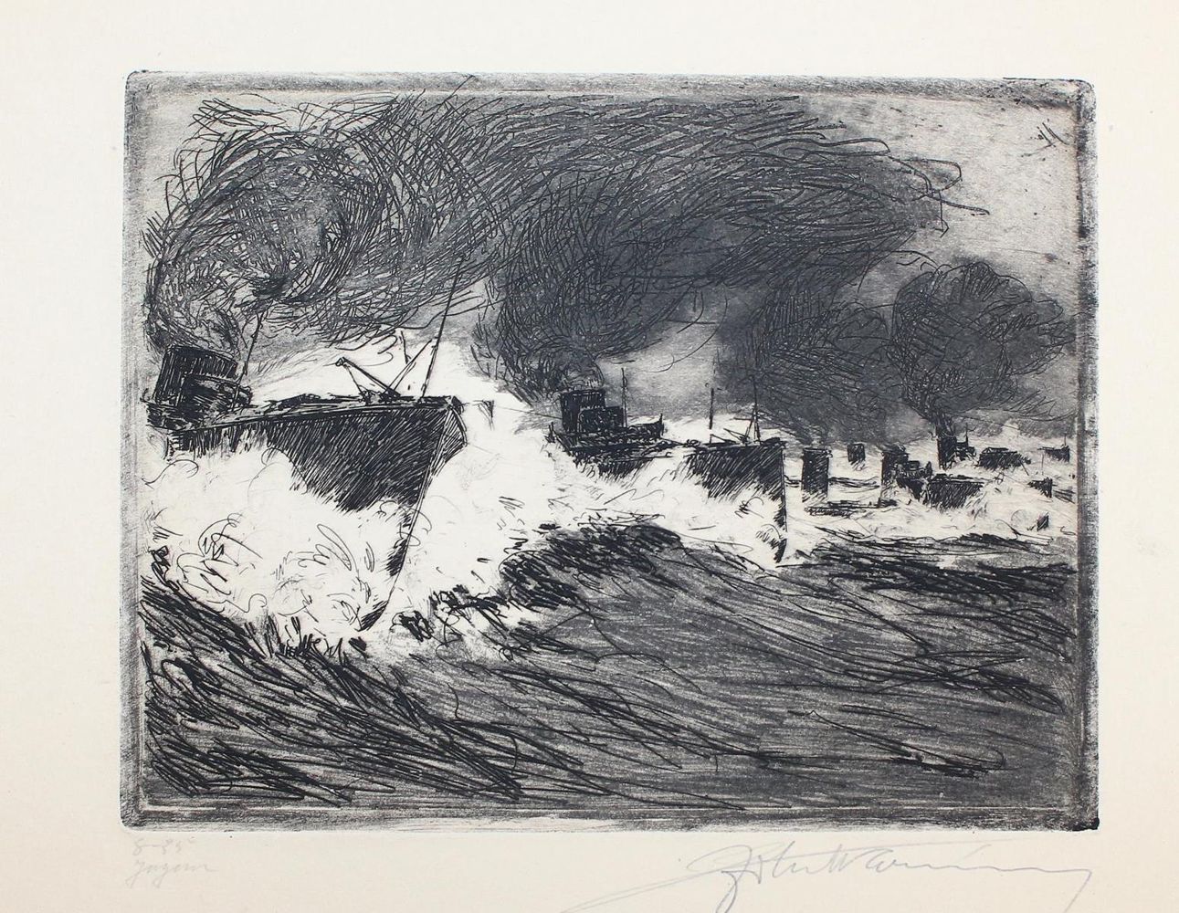 Große Abbildung Nr.1: 127-4242 Torpedoboot.: (Künstlergraphik)