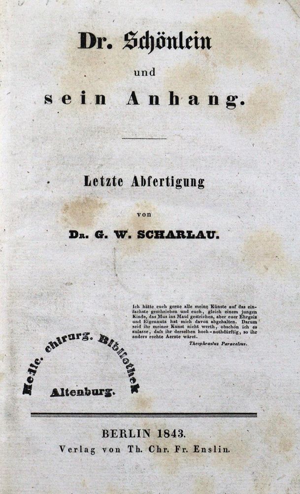 Große Abbildung Nr.1: 127-427 Scharlau,G.W.: (Aus der Sammlung Professor Dr.Dr.Johannes Büttner Teil 1)