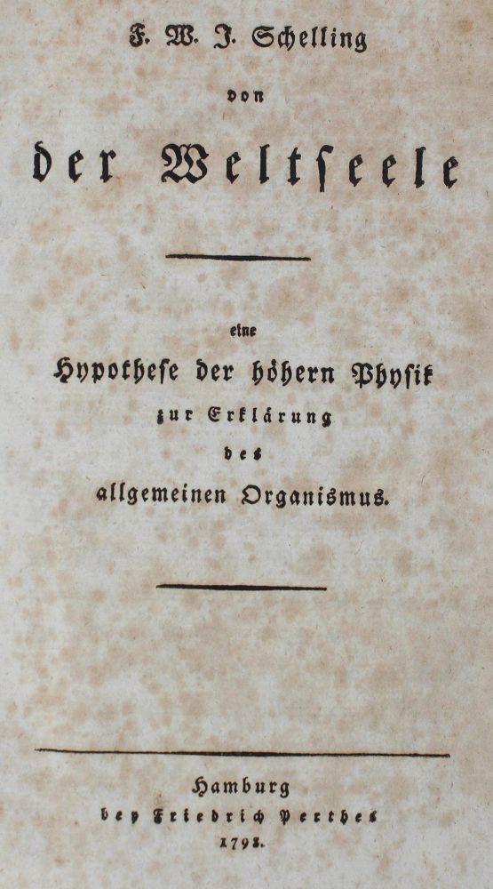 Große Abbildung Nr.1: 127-428 Schelling, Friedrich Wilhelm Joseph von.: (Aus der Sammlung Professor Dr.Dr.Johannes Büttner Teil 1)