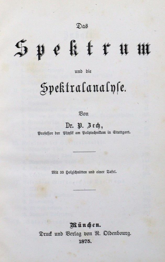 Große Abbildung Nr.3: 127-454 Spektroskopie.: (Aus der Sammlung Professor Dr.Dr.Johannes Büttner Teil 1)