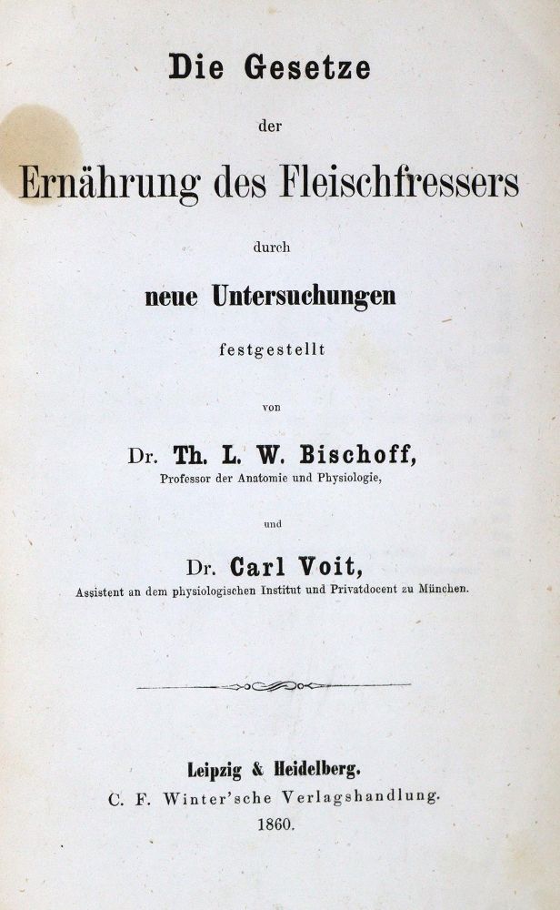 Große Abbildung Nr.1: 127-48 Bischoff,T.L.W. u. C.Voit.: (Aus der Sammlung Professor Dr.Dr.Johannes Büttner Teil 1)