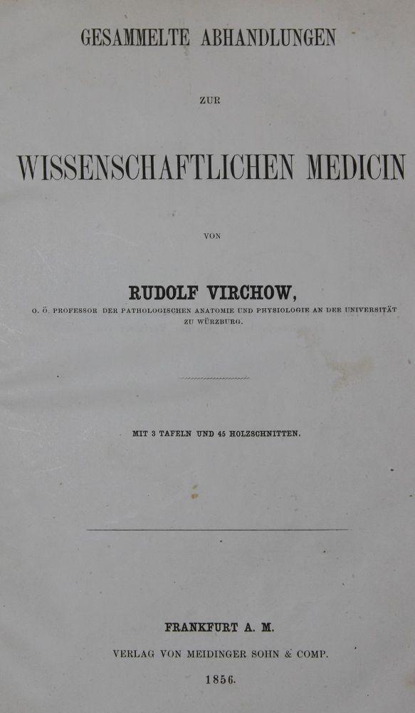 Große Abbildung Nr.1: 127-489 Virchow,R.: (Aus der Sammlung Professor Dr.Dr.Johannes Büttner Teil 1)