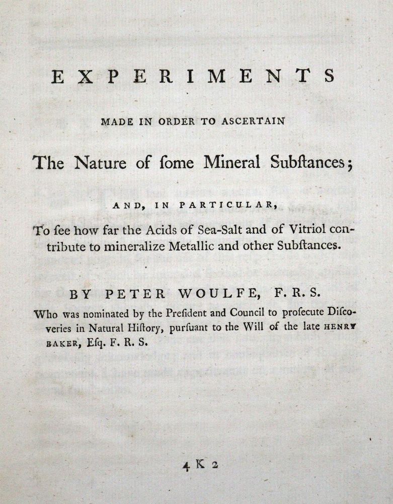 Große Abbildung Nr.1: 127-504 Woulfe,P.: (Aus der Sammlung Professor Dr.Dr.Johannes Büttner Teil 1)