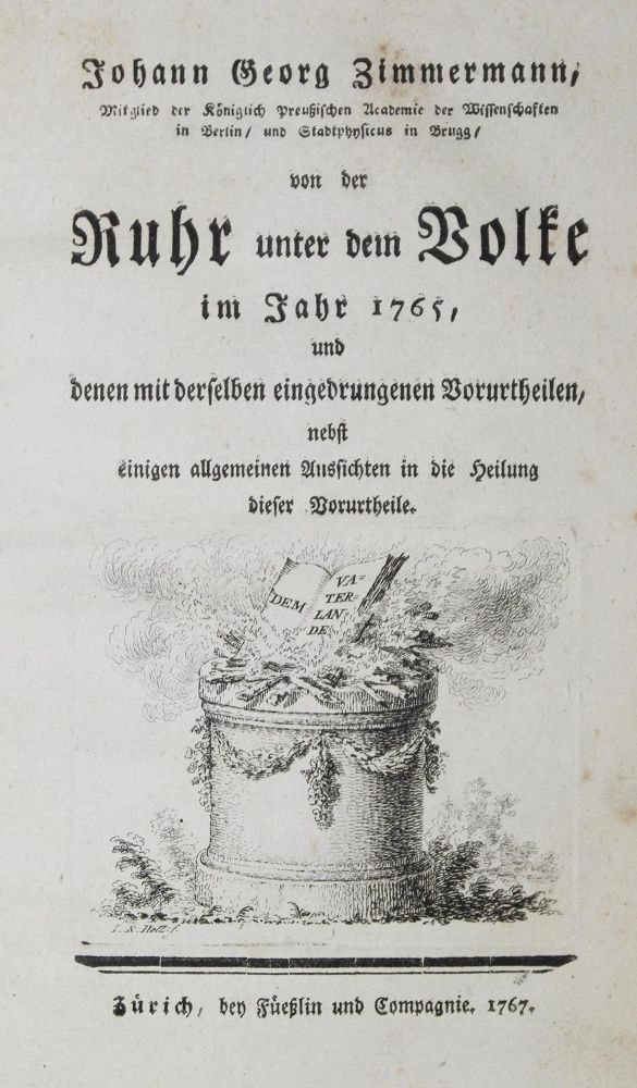 Große Abbildung Nr.1: 127-507 Zimmermann,J.G.: (Aus der Sammlung Professor Dr.Dr.Johannes Büttner Teil 1)