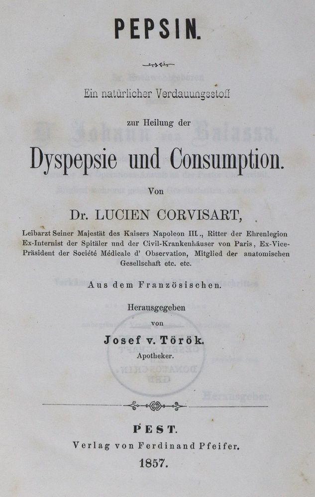 Große Abbildung Nr.1: 127-529 Corvisart,L.: (ZZRückgänge Sgl. Prof. Büttner Teil 1)