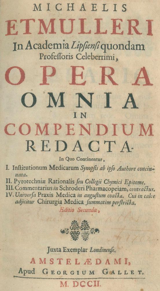 Große Abbildung Nr.1: 127-538 Ettmüller,Mich. (d.Ä.),: (ZZRückgänge Sgl. Prof. Büttner Teil 1)