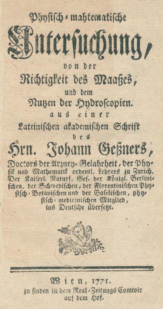 Große Abbildung Nr.1: 127-542 Gessner,J.: (ZZRückgänge Sgl. Prof. Büttner Teil 1)