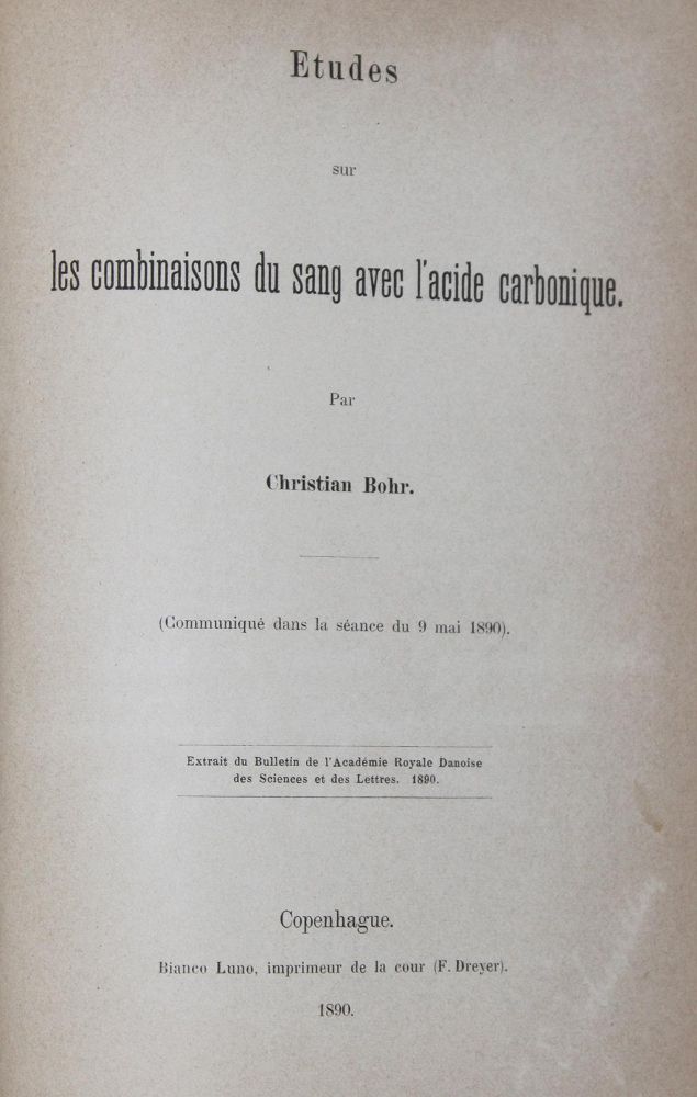 Große Abbildung Nr.1: 127-55 Bohr,C.: (Aus der Sammlung Professor Dr.Dr.Johannes Büttner Teil 1)