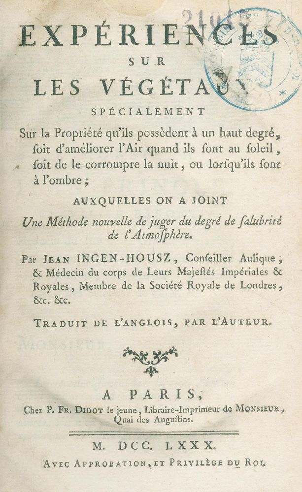 Große Abbildung Nr.2: 127-556 Ingenhousz,J.: (ZZRückgänge Sgl. Prof. Büttner Teil 1)