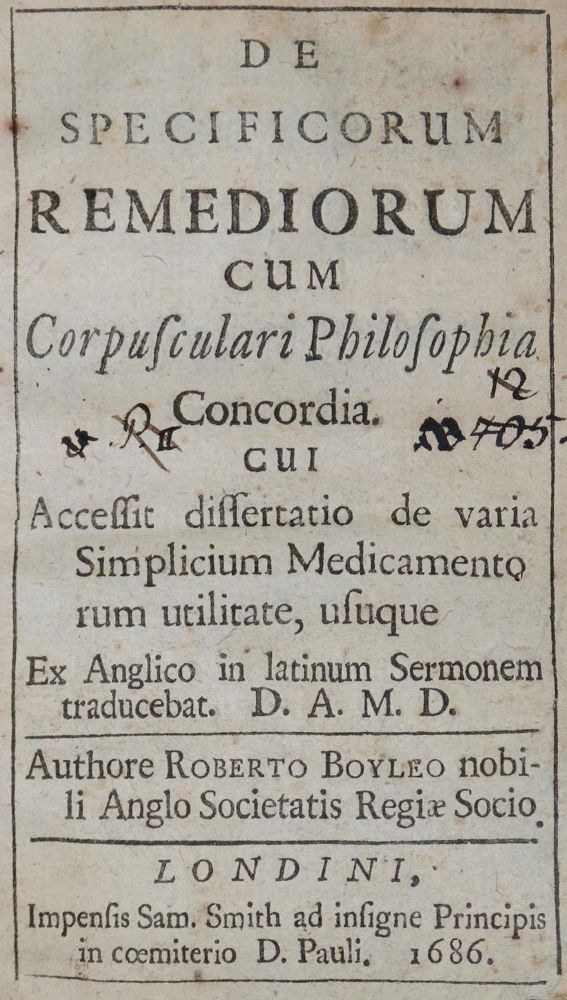 Große Abbildung Nr.1: 127-60 Boyle,R.: (Aus der Sammlung Professor Dr.Dr.Johannes Büttner Teil 1)